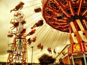 2 Favorite Rides:  Swings and Seattle Wheel @ Williamson County Fair