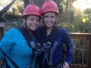 Me and Mandi rappelling and ziplining