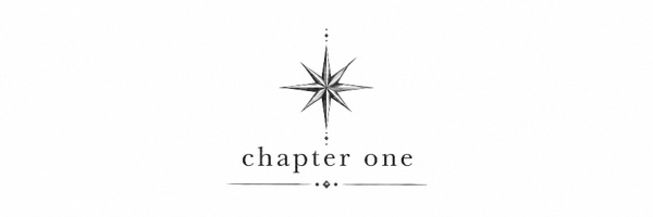Logo design featuring the text 'chapter one' with a decorative star element above.